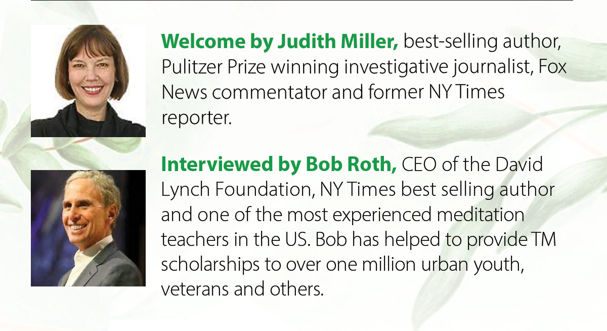 Welcome by Judith Miller; Interviewed by Bob Roth